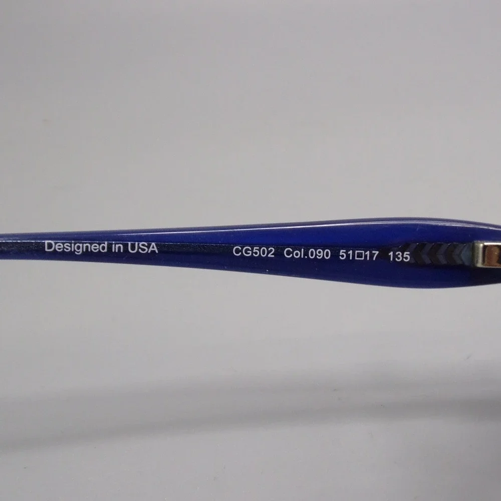 COVERGIRL CG502‎ Eyeglasses 51 17 135 Rimless Blue Spring Hinge Designed in USA